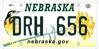 NE license plate DRH656