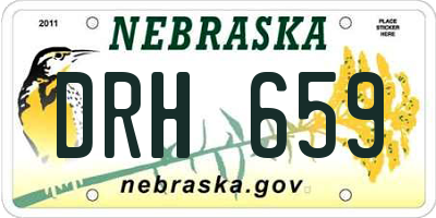NE license plate DRH659