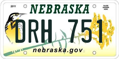 NE license plate DRH751