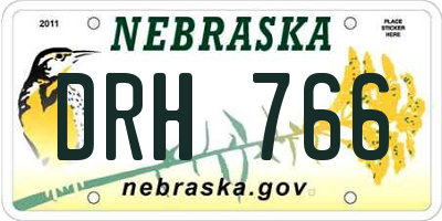NE license plate DRH766