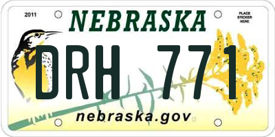 NE license plate DRH771