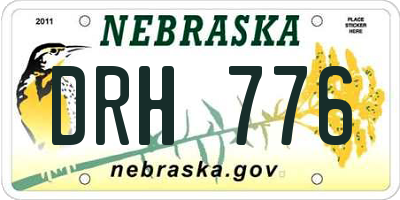 NE license plate DRH776