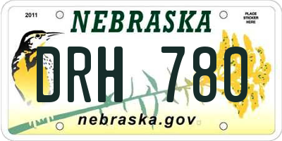 NE license plate DRH780