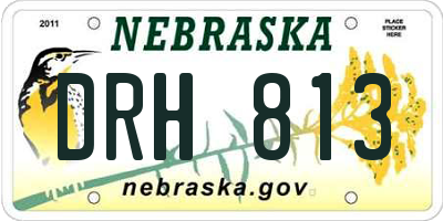 NE license plate DRH813