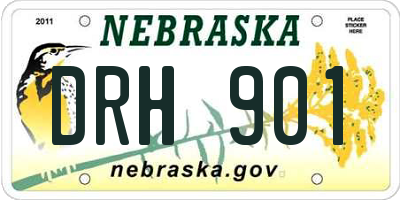NE license plate DRH901