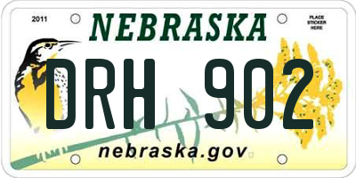 NE license plate DRH902