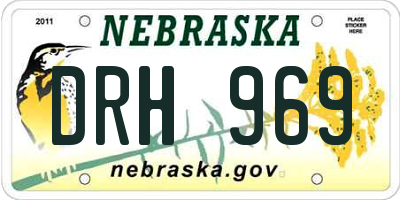 NE license plate DRH969