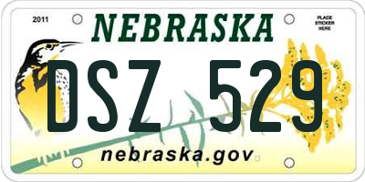 NE license plate DSZ529