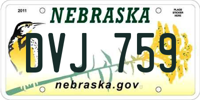 NE license plate DVJ759