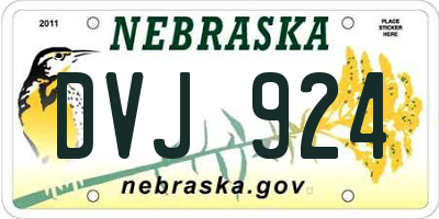 NE license plate DVJ924