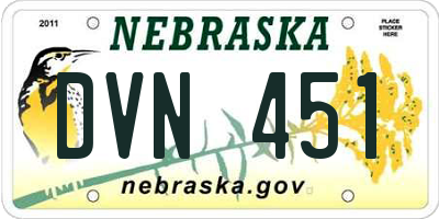 NE license plate DVN451
