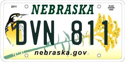 NE license plate DVN811