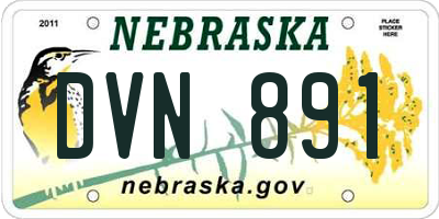 NE license plate DVN891