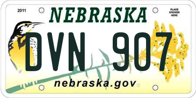 NE license plate DVN907