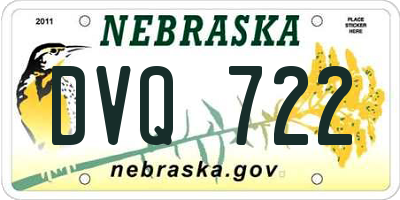 NE license plate DVQ722