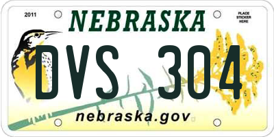 NE license plate DVS304