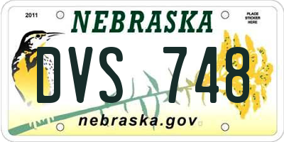 NE license plate DVS748