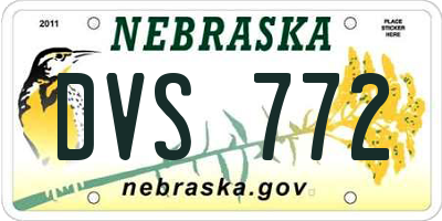 NE license plate DVS772
