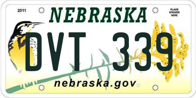 NE license plate DVT339