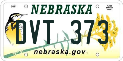NE license plate DVT373
