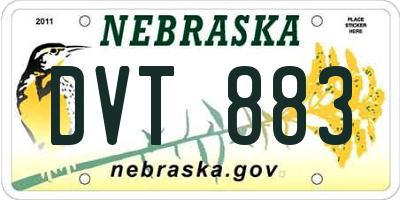 NE license plate DVT883
