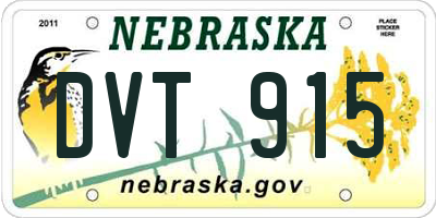 NE license plate DVT915