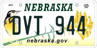 NE license plate DVT944