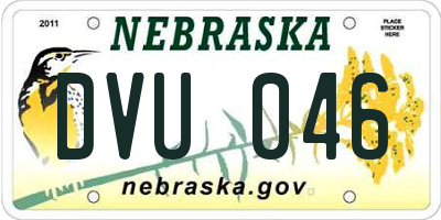 NE license plate DVU046
