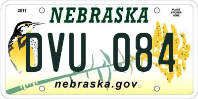 NE license plate DVU084