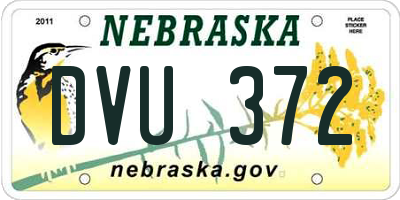 NE license plate DVU372