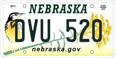 NE license plate DVU520