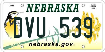 NE license plate DVU539