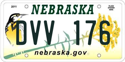 NE license plate DVV176