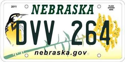 NE license plate DVV264