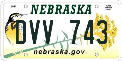 NE license plate DVV743