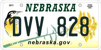 NE license plate DVV828