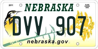 NE license plate DVV907