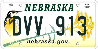NE license plate DVV913