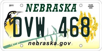 NE license plate DVW468