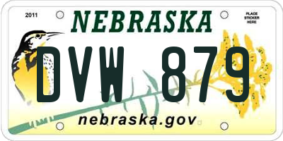 NE license plate DVW879