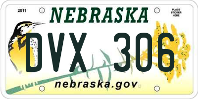 NE license plate DVX306