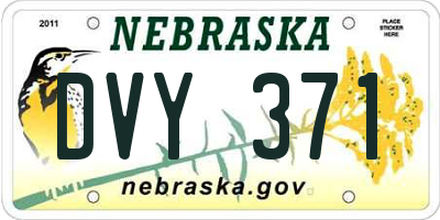 NE license plate DVY371