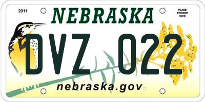 NE license plate DVZ022