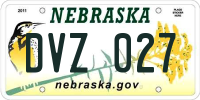 NE license plate DVZ027
