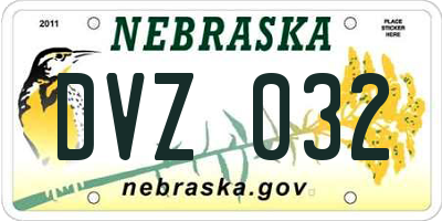NE license plate DVZ032