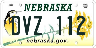 NE license plate DVZ112