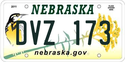 NE license plate DVZ173