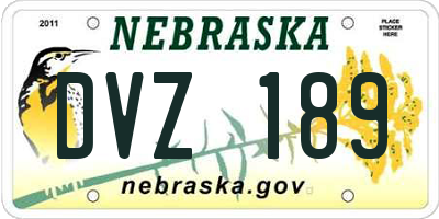 NE license plate DVZ189
