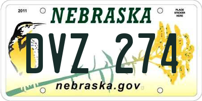 NE license plate DVZ274