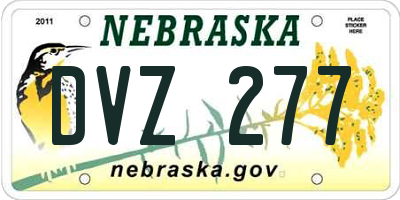 NE license plate DVZ277